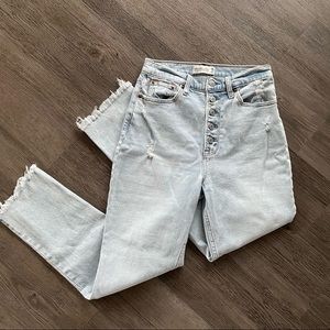 Abercrombie Curve Love ultra high rise ankle straight